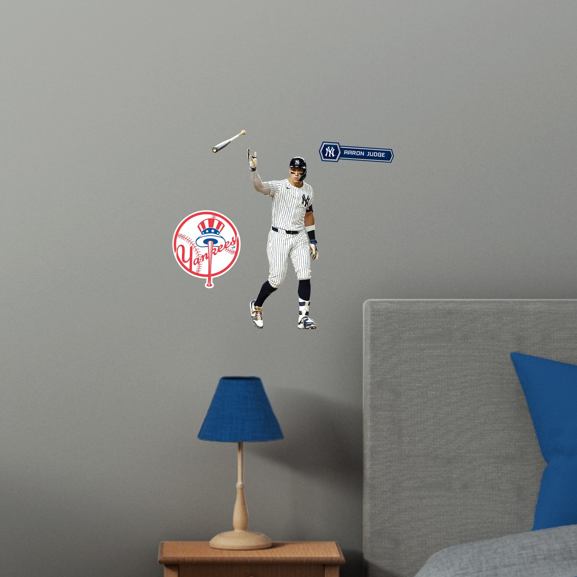 Aaron Judge - RealBig Bat Flip Collection - Official MLB - New York Yankees - Reusable Vinyl Wall Decals