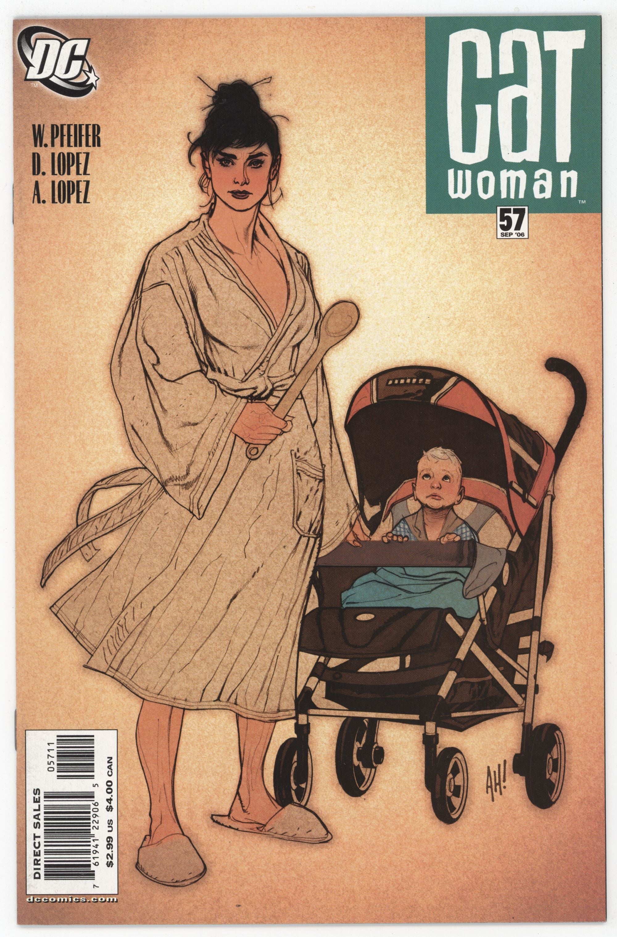 Catwoman 57 DC 2006 NM Adam Hughes Lone Wolf And Cub Homage