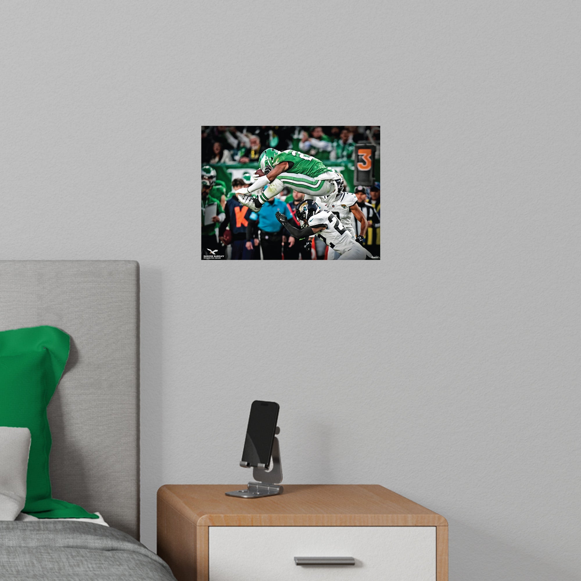 Saquon Barkley - Backward Hurdle Peel & Stick Poster - Official NFL - Philadelphia Eagles Reusable Vinyl Wall Decal