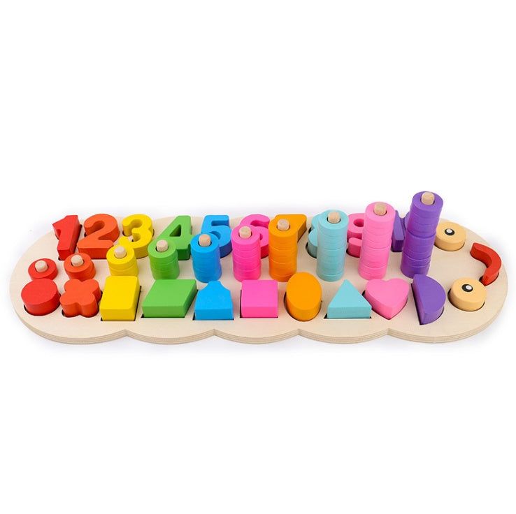Wooden Logarithmic Board – Early Learning Math and Color Recognition Toy
