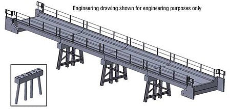 Walthers Cornerstone 933-4591 HO Scale Modern Short-Span Bridge -- Kit