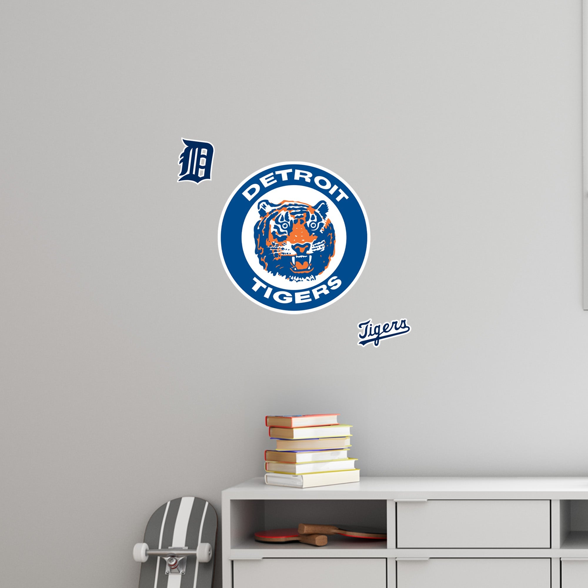 Detroit Tigers - RealBig Classic Logo Collection - Official MLB - Reusable Vinyl Wall Decals