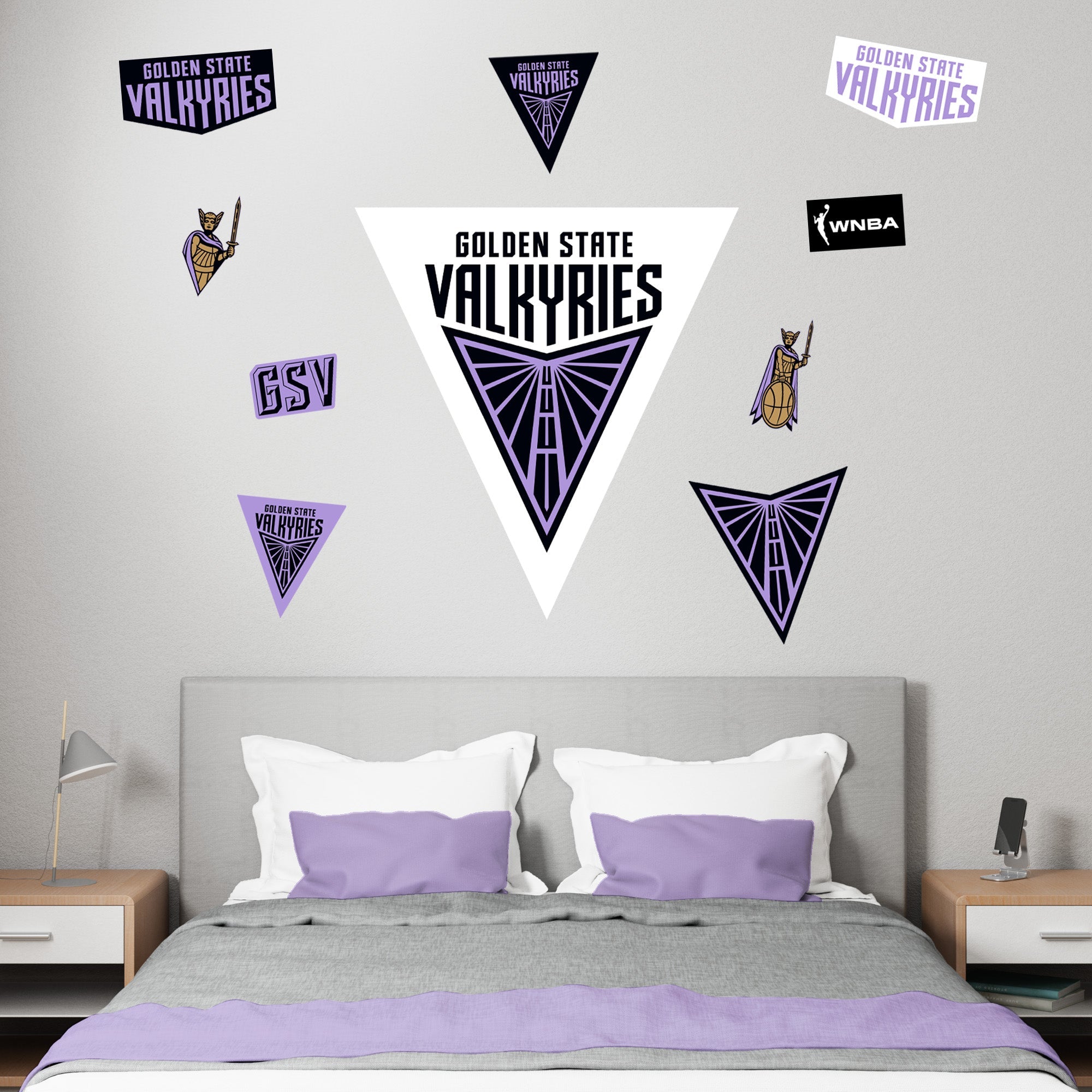 Golden State Valkyries - RealBig Logo Collection - Official WNBA - Reusable Vinyl Wall Decals