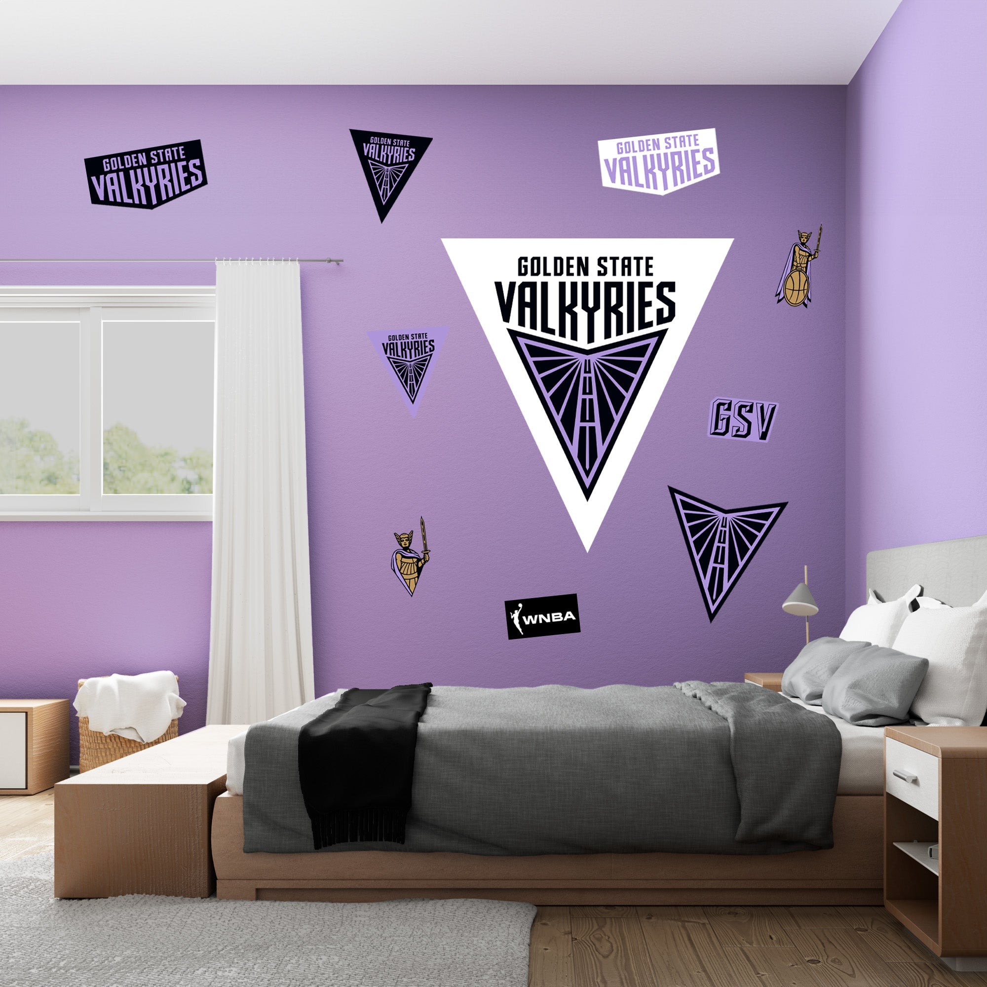Golden State Valkyries - RealBig Logo Collection - Official WNBA - Reusable Vinyl Wall Decals