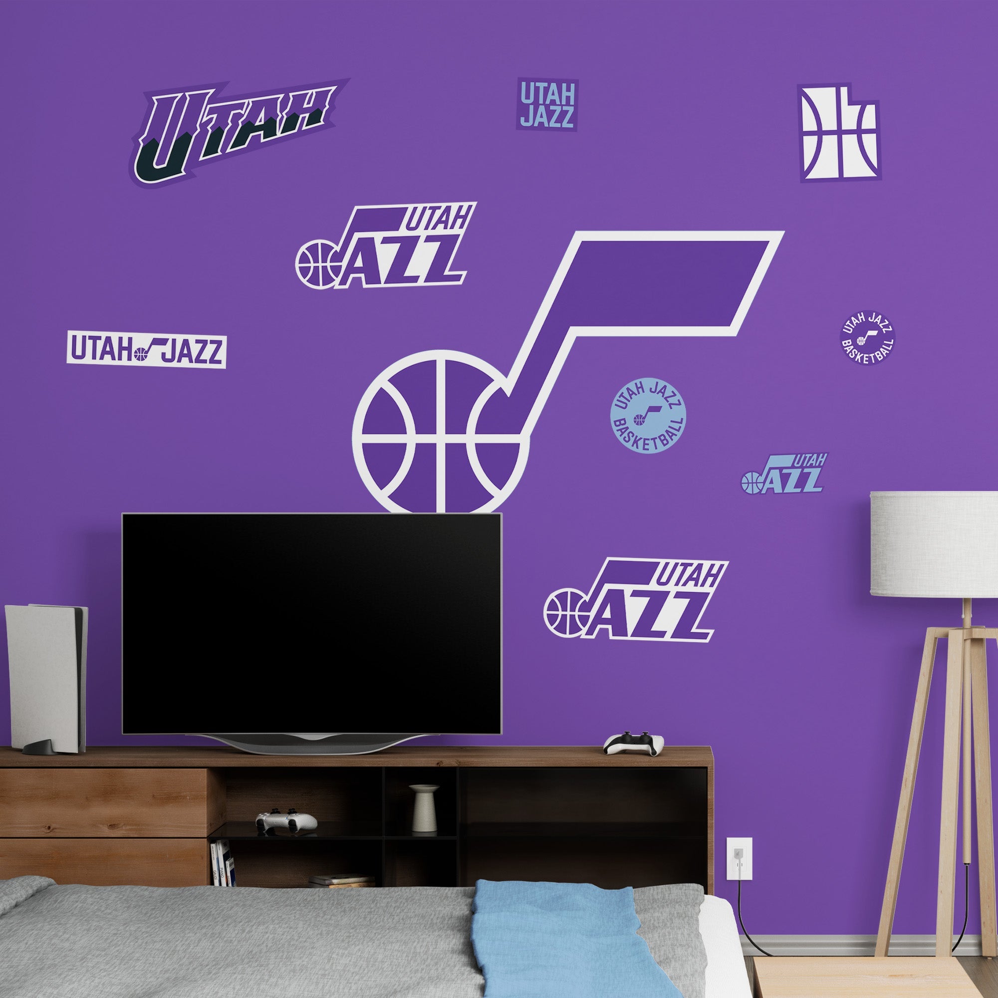 Utah Jazz - RealBig Logo Collection - Official NBA - Utah Jazz - Reusable Vinyl Wall Decals