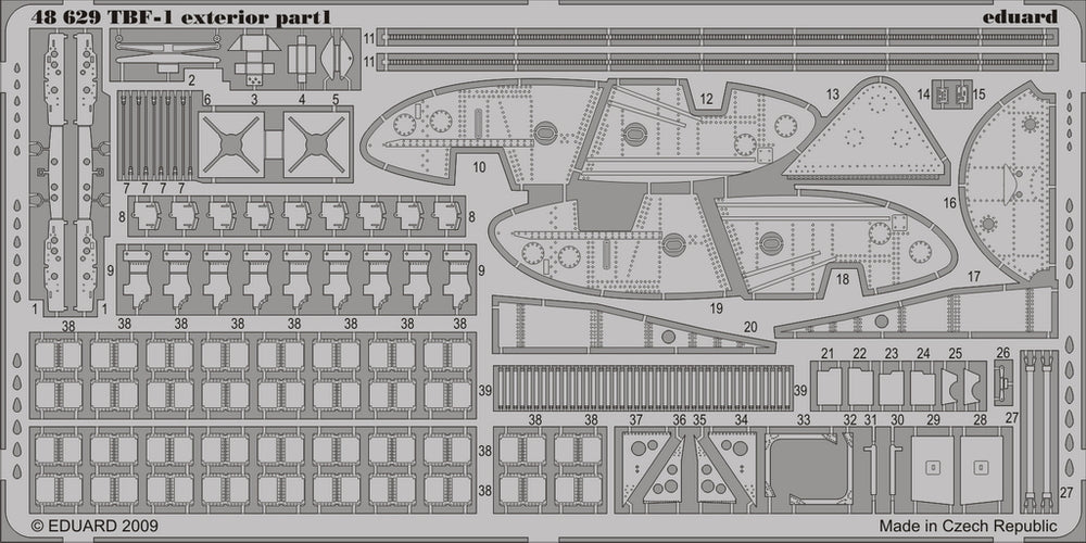 Eduard 48629 1/48 Aircraft- TBF1 Exterior for HBO