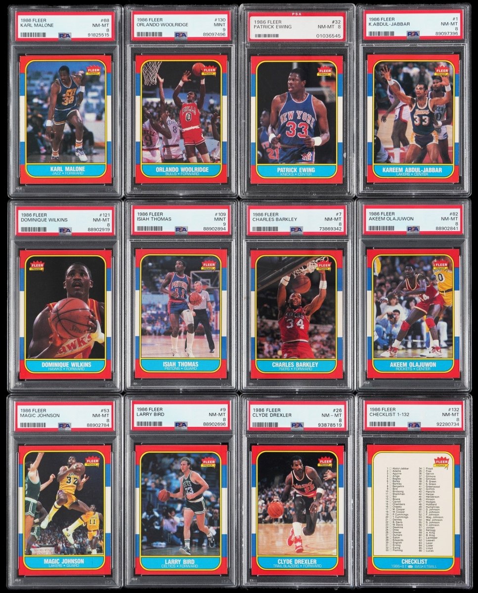 1986-87 to 1989-90 Fleer Basketball Multi-Set Break – 4 Graded Cards per Box!