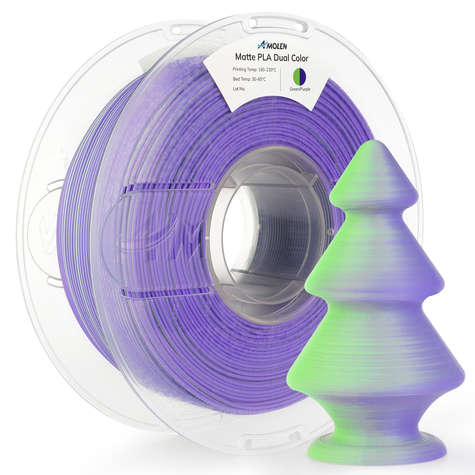 PLA Matte Dual Filament 1.75mm, 1KG/2.2LB