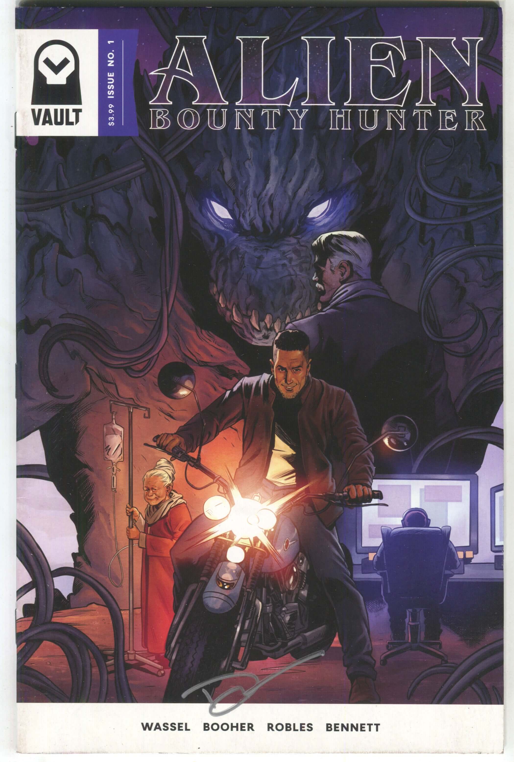 Alien Bounty Hunter 1 Vault 2017 NM Signed David Booher