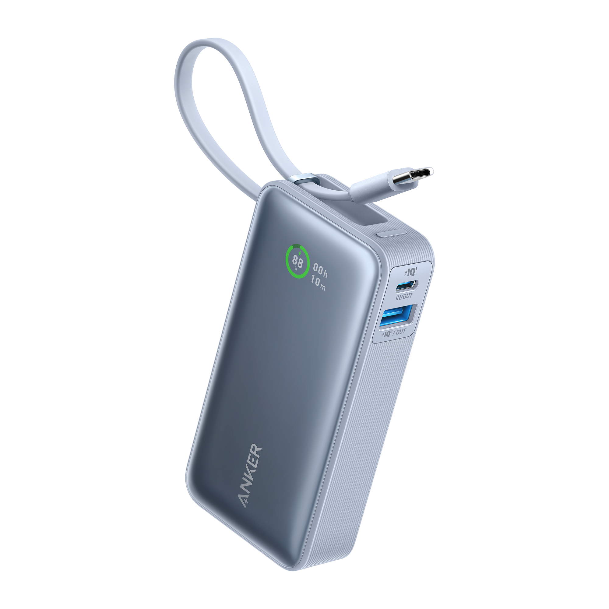 Anker Nano Power Bank (30W, Built-In USB-C Cable)