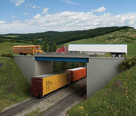 Walthers Cornerstone 933-4565 HO Scale Modern Steel and Concrete Overpass Kit