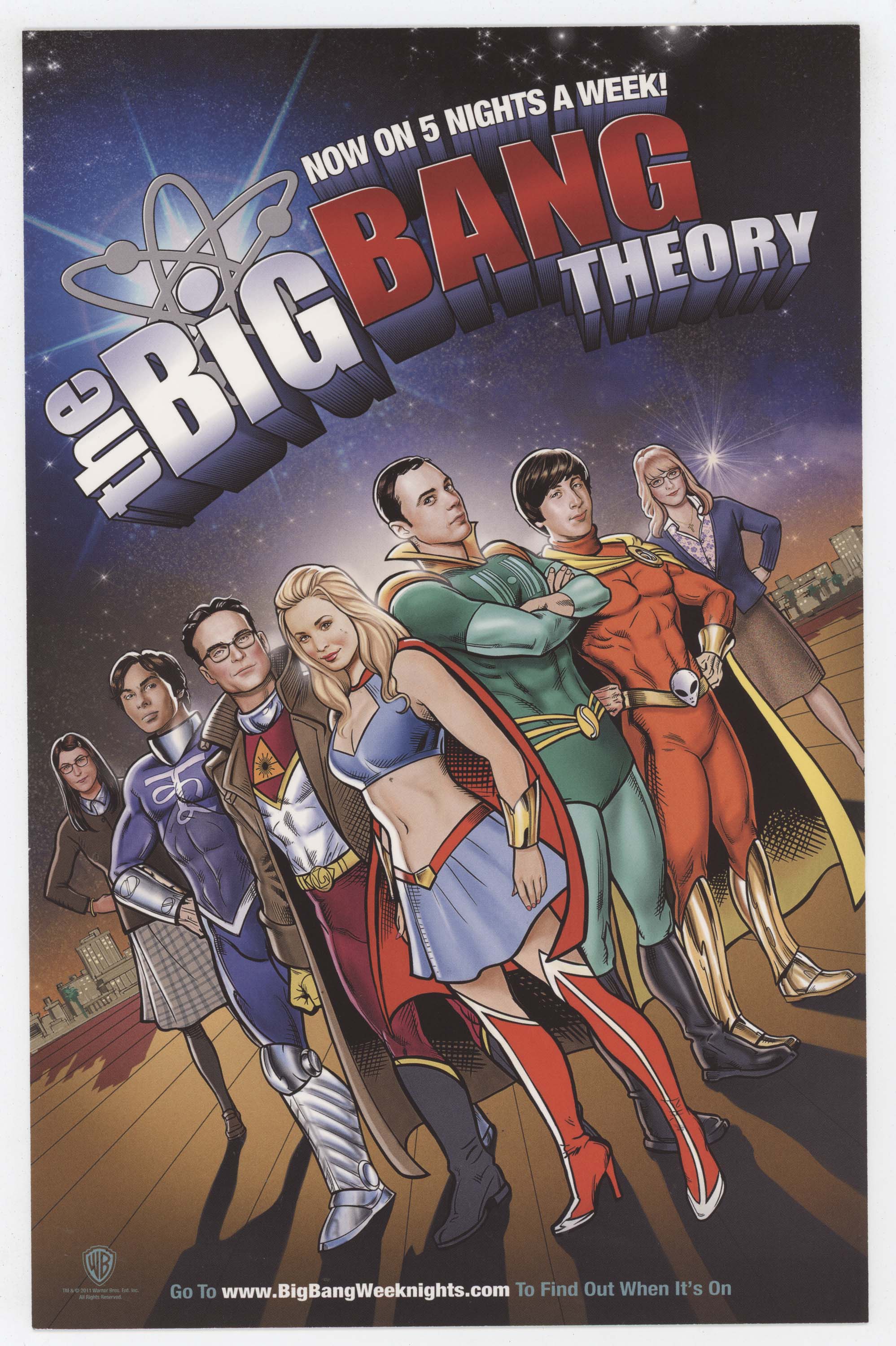 Justice League New 52 Jim Lee DC Big Bang Theory WB Promo Flyer Poster 7 x 10