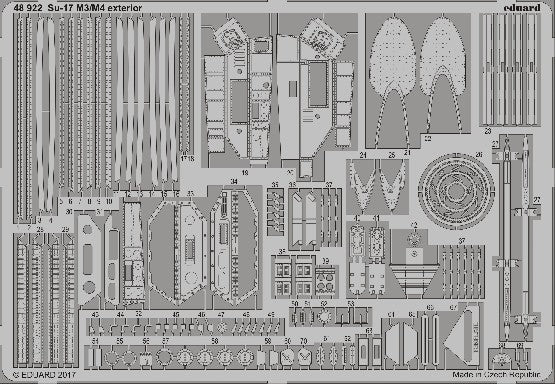 Eduard 48922 1/48 Aircraft- Su17 M3/4 Exterior for KTY