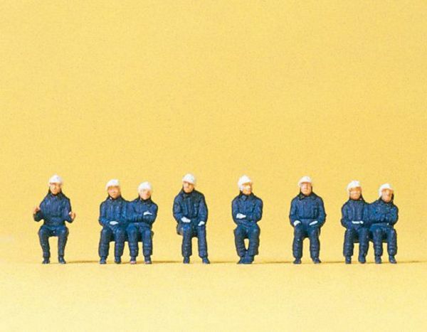 Preiser 79172 N Scale Emergency Workers -- Seated Firemen