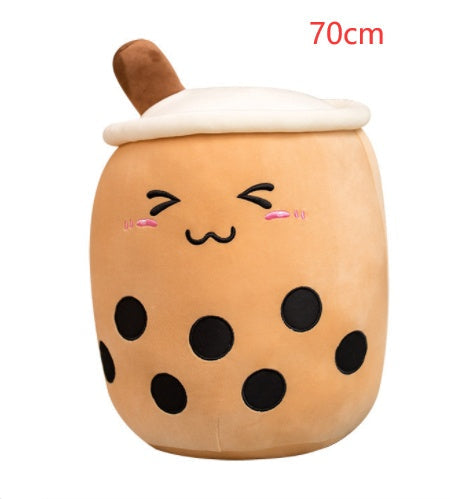 Plush Boba Tea Pillow – Soft Stuffed Bubble Tea Cup Cushion Gift