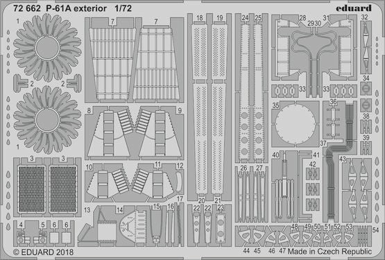 Eduard 72662 1/72 Aircraft- P61A Exterior for HBO(D)