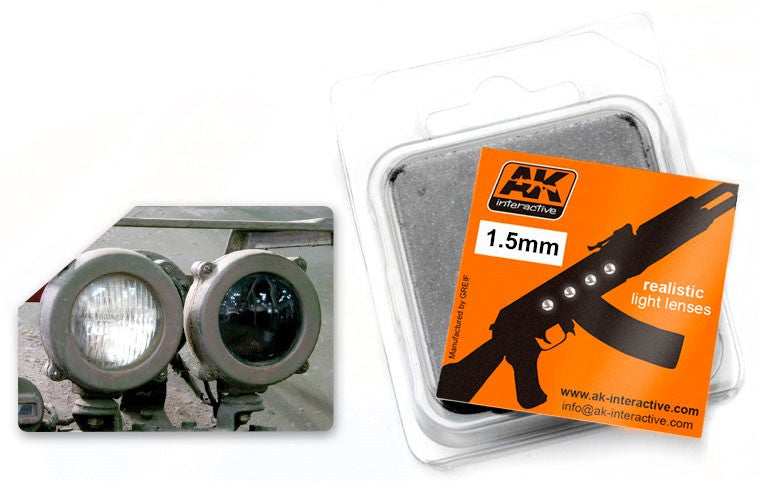AK Interactive 203 White Light Lenses 1.5mm (4)