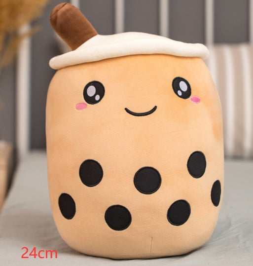 Plush Boba Tea Pillow – Soft Stuffed Bubble Tea Cup Cushion Gift