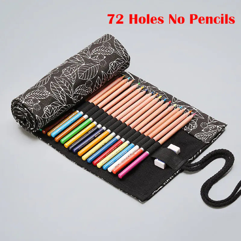 Handmade Canvas Pencil Roll for Art Supplies (Various Sizes)