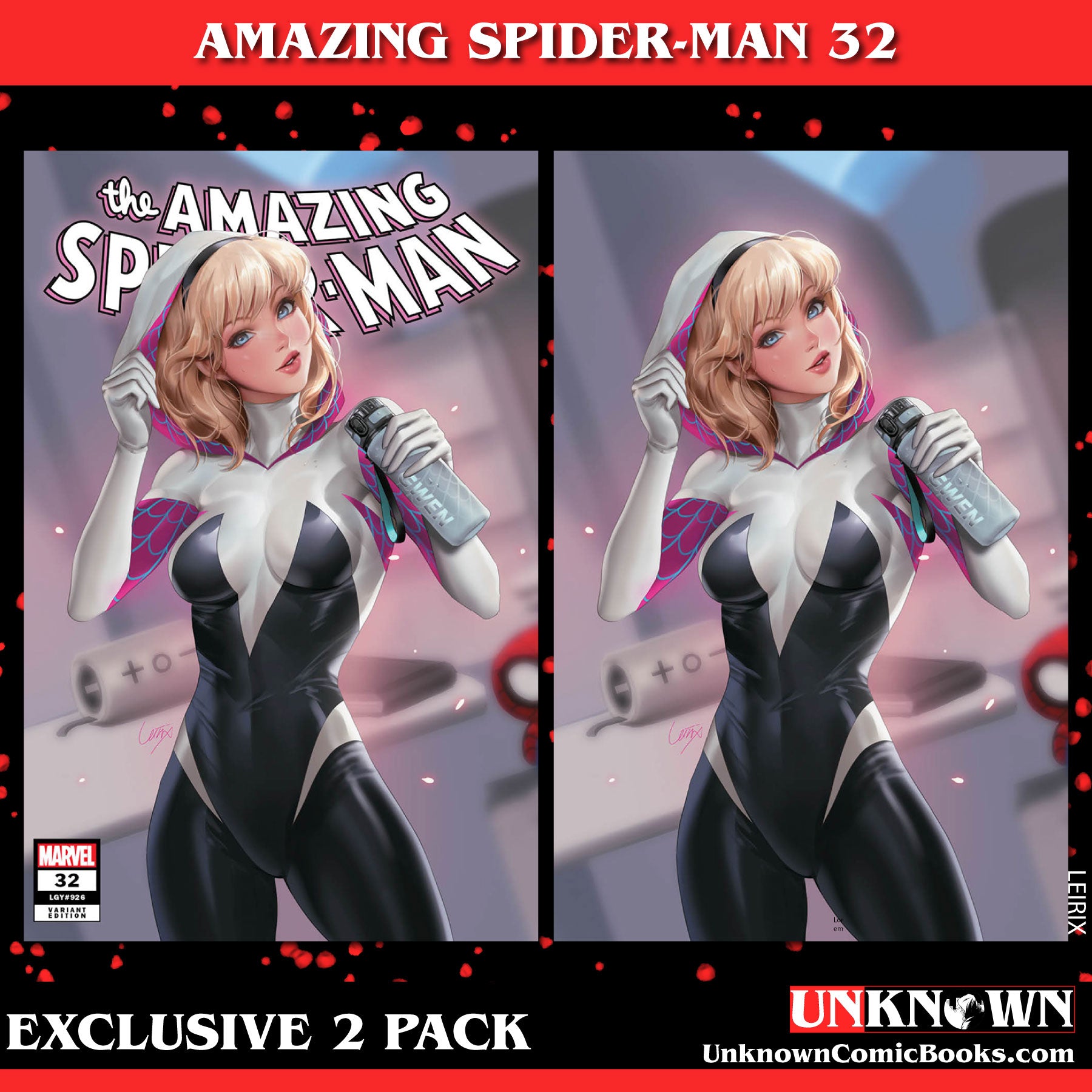 [2 PACK] AMAZING SPIDER-MAN #32 [G.O.D.S.] UNKNOWN COMICS LEIRIX EXCLUSIVE VAR (08/23/2023)