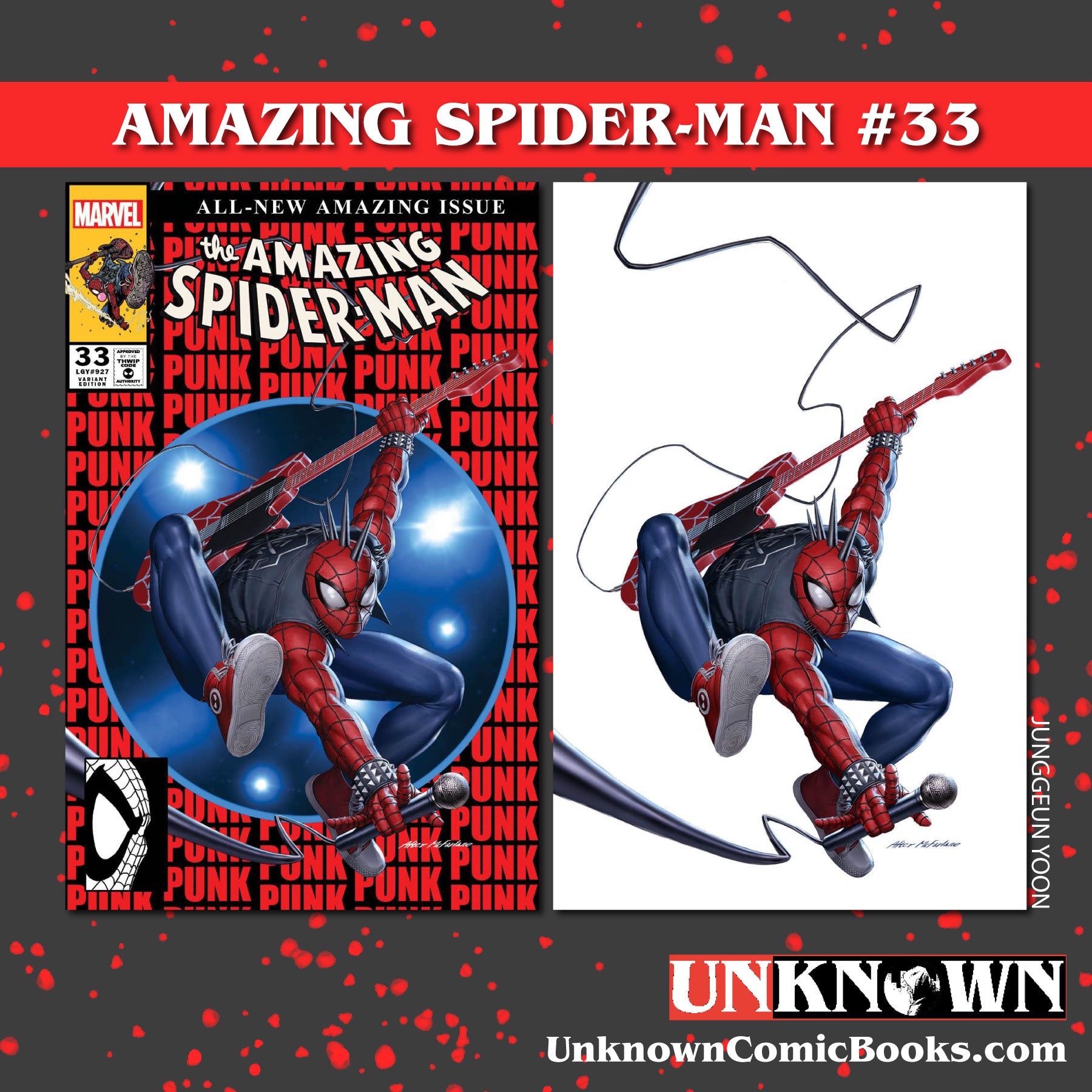 2 Pack] Amazing Spider-Man #33 Junggeun Yoon (616) Exclusive Var (09/ -  Unknown Comic Books - Marvel Comics