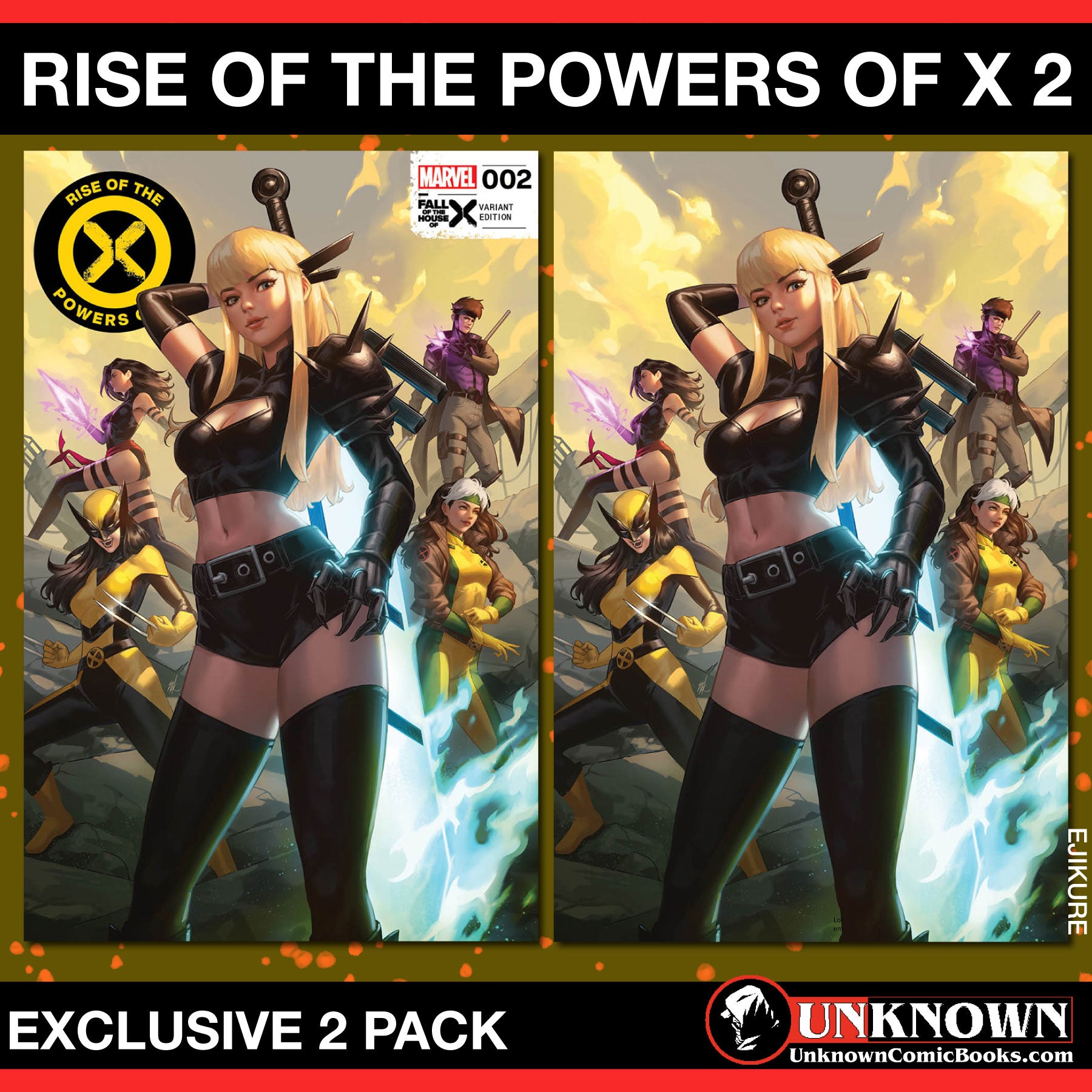 [2 PACK] RISE OF THE POWERS OF X 2 UNKNOWN COMICS EJIKURE  EXCLUSIVE VAR (02/21/2024)