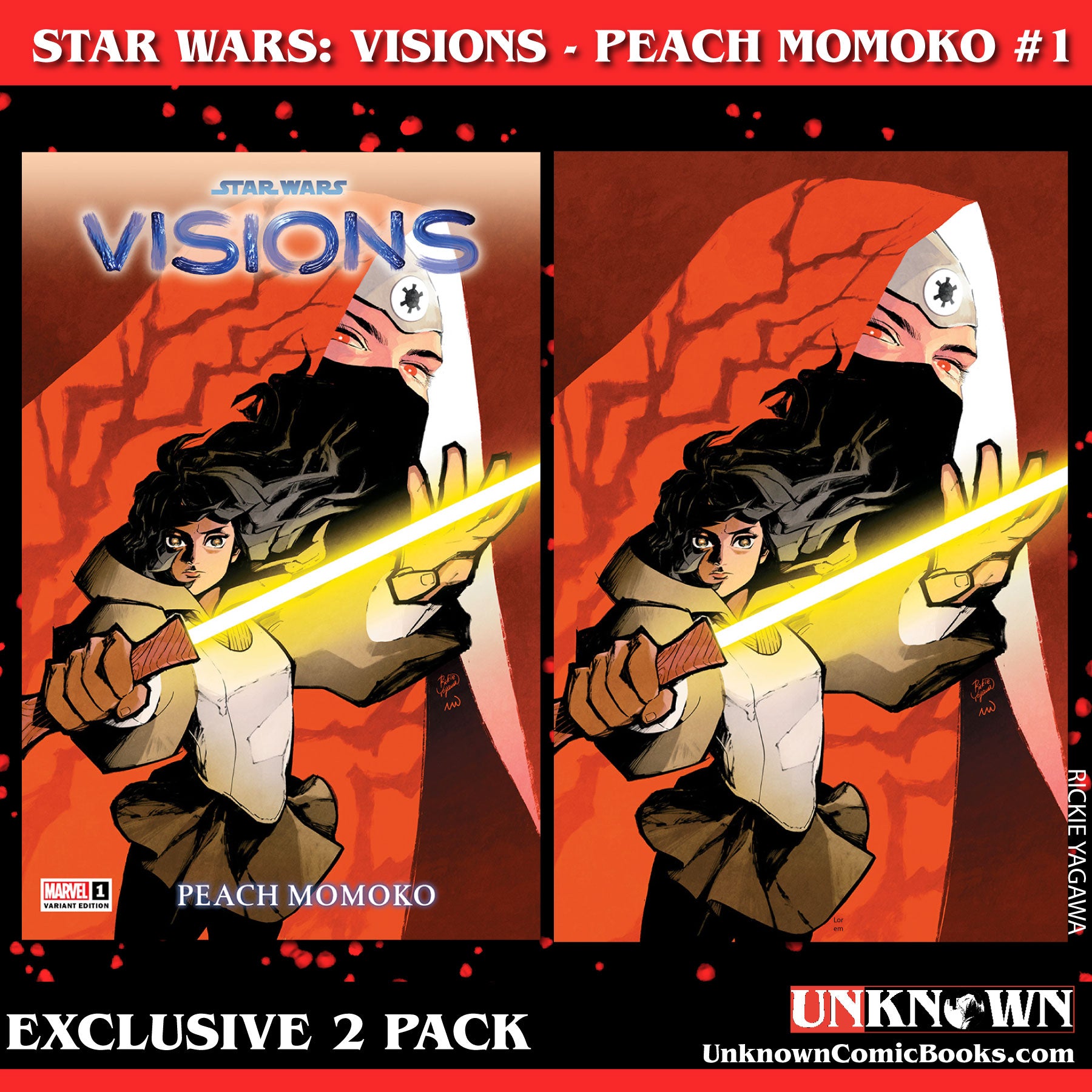 [2 PACK] STAR WARS: VISIONS - PEACH MOMOKO #1 UNKNOWN COMICS RICKIE YAGAWA EXCLUSIVE VAR (11/15/2023)