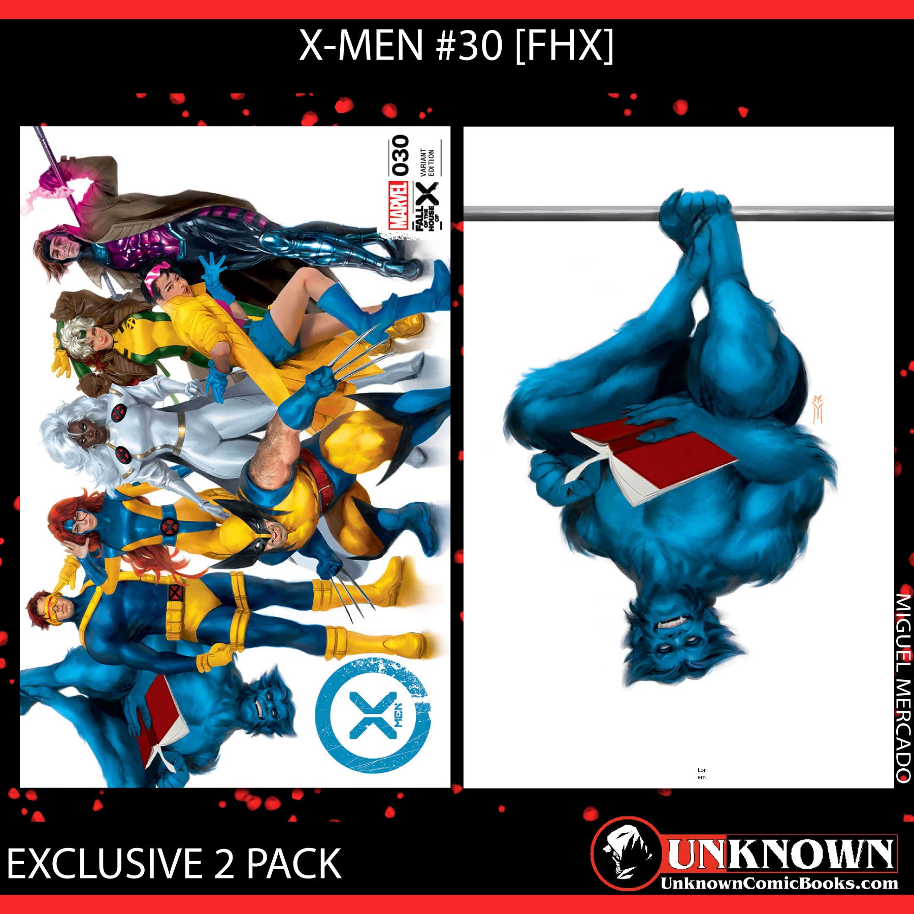 [2 PACK] X-MEN #30 [FHX] UNKNOWN COMICS MIGUEL MERCADO EXCLUSIVE VOGUE VAR (01/17/2024)