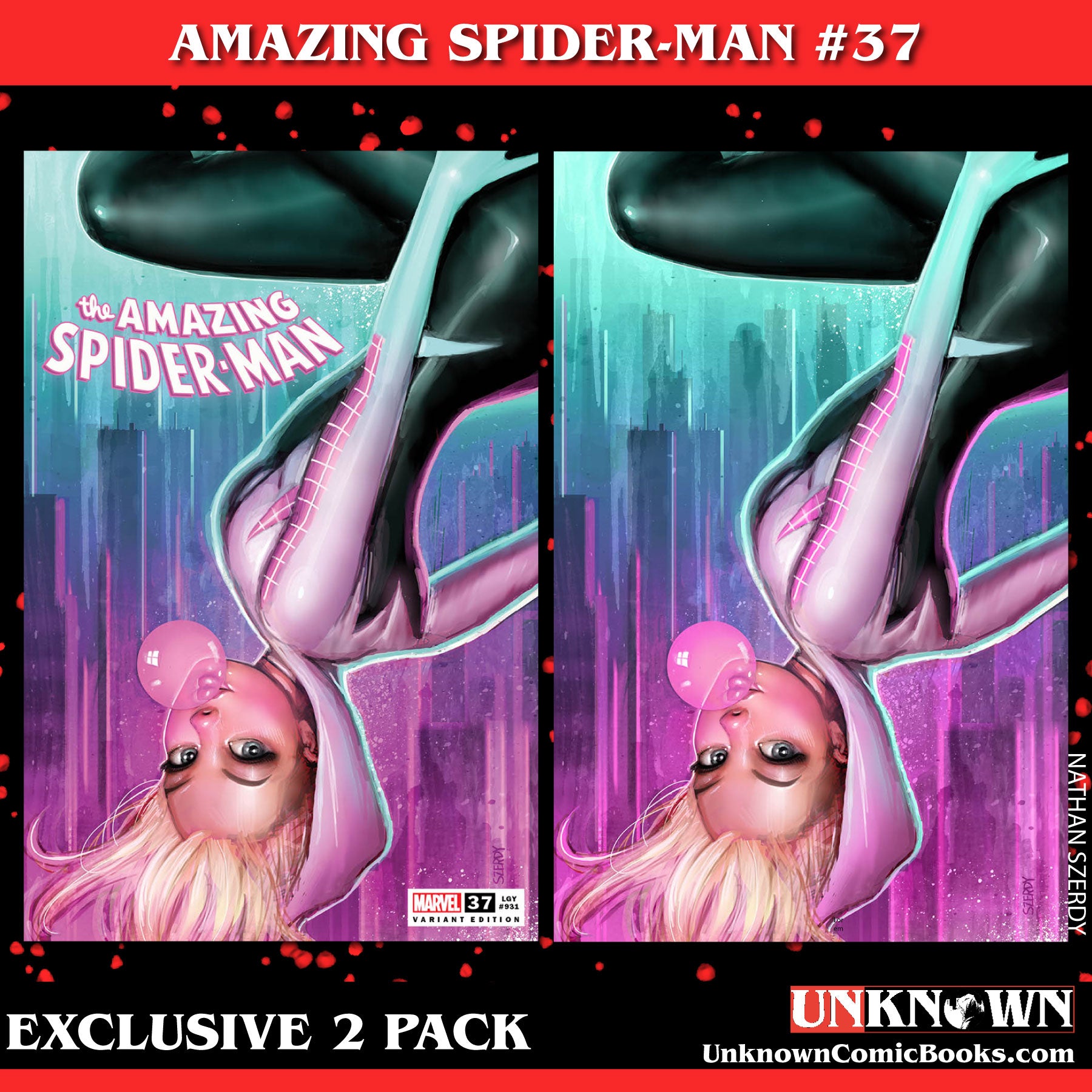 [2 PACK] AMAZING SPIDER-MAN #37 [GW] UNKNOWN COMICS NATHAN SZERDY EXCLUSIVE VAR (11/08/2023)