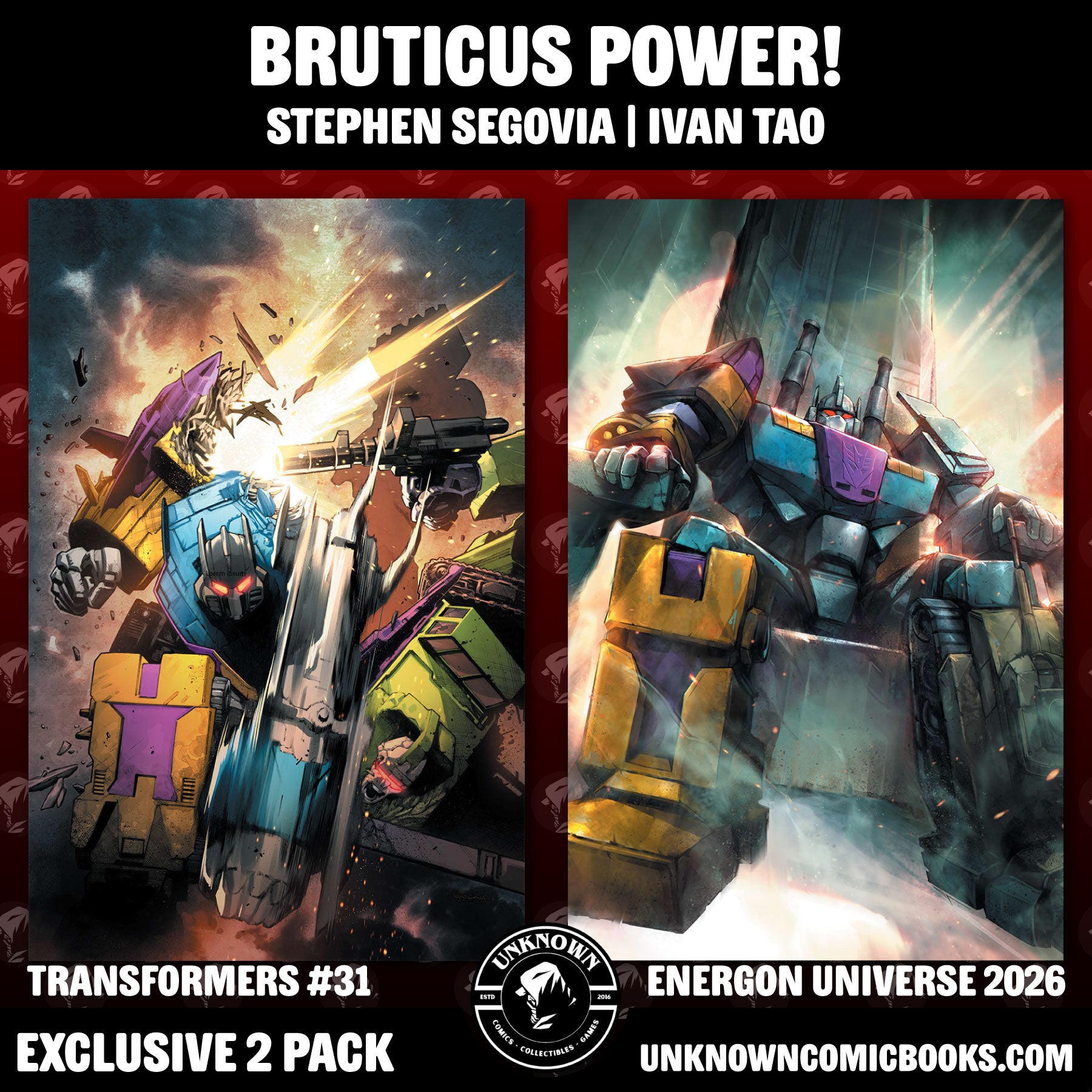 [2 PACK] BRUTICUS POWER! TRANSFORMERS #31 SEGOVIA | ENERGON UNIVERSE SPECIAL 2026  (05/06/2026)
