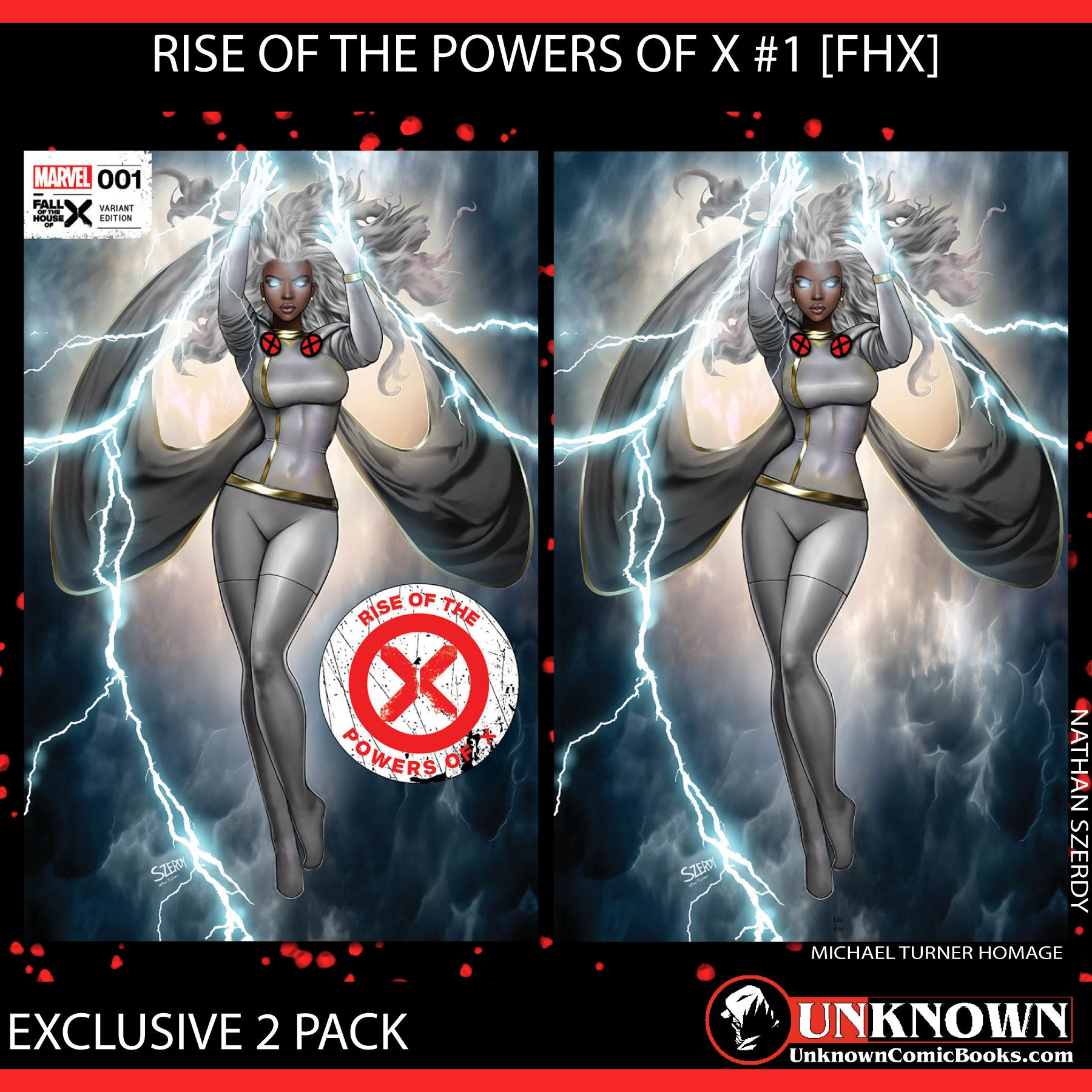 [2 PACK] RISE OF THE POWERS OF X #1 [FHX] UNKNOWN COMICS NATHAN SZERDY EXCLUSIVE VAR (01/10/2024)