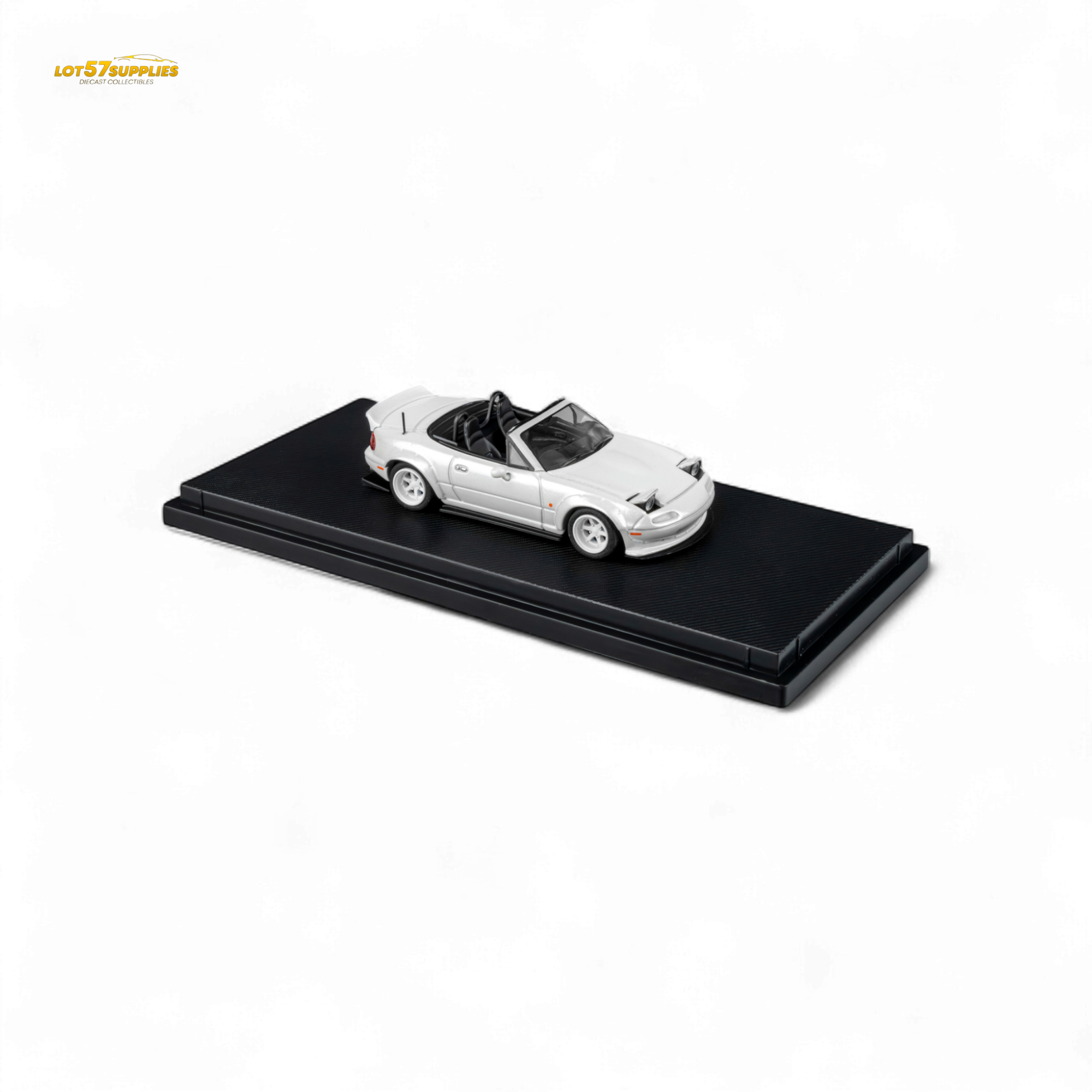 (Pre-Order) Microturbo Custom MX5 Rocket Bunny - Metallic White 1:64