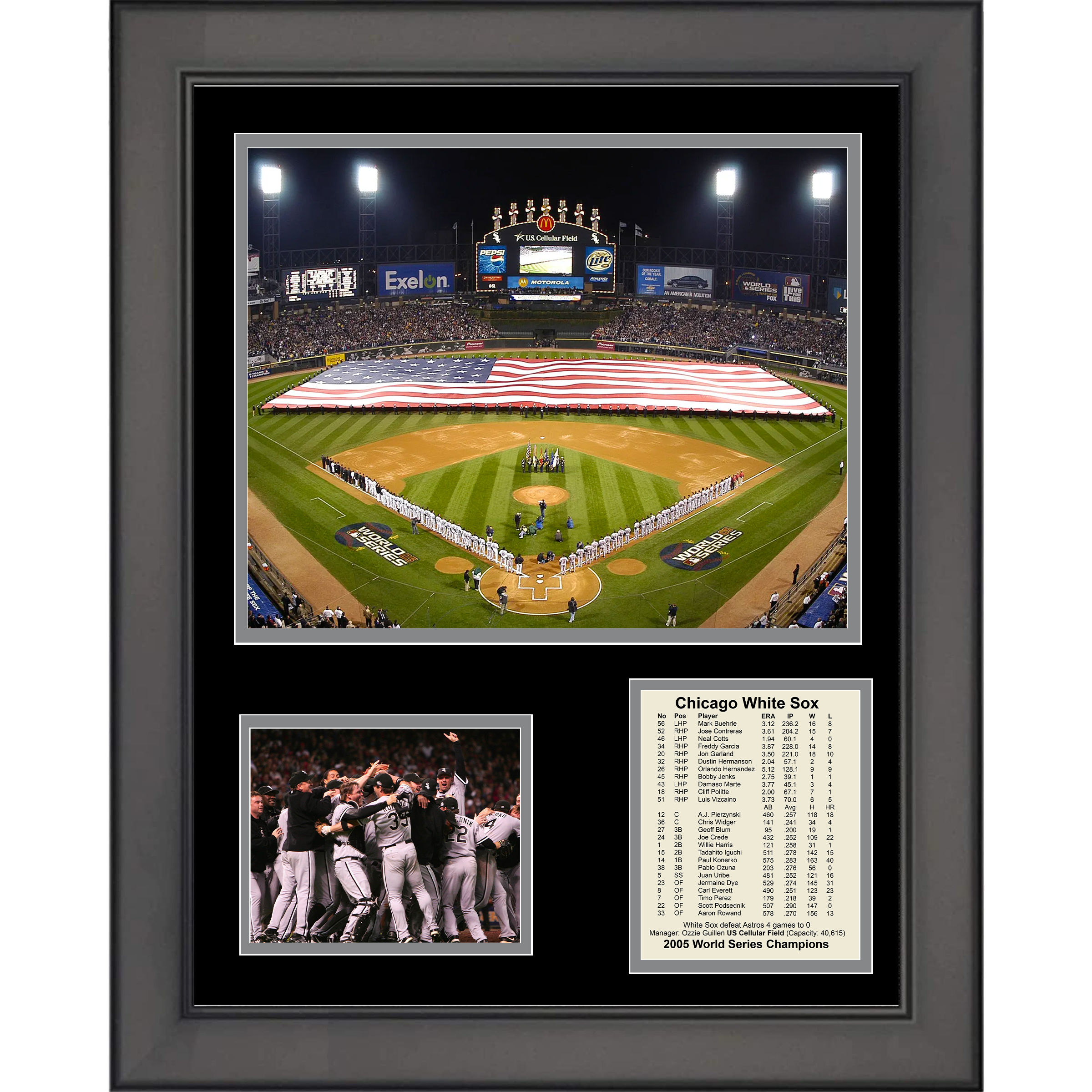 Framed Chicago White Sox 2005 World Series Champions 11"x14" Baseball Three Photo Collage