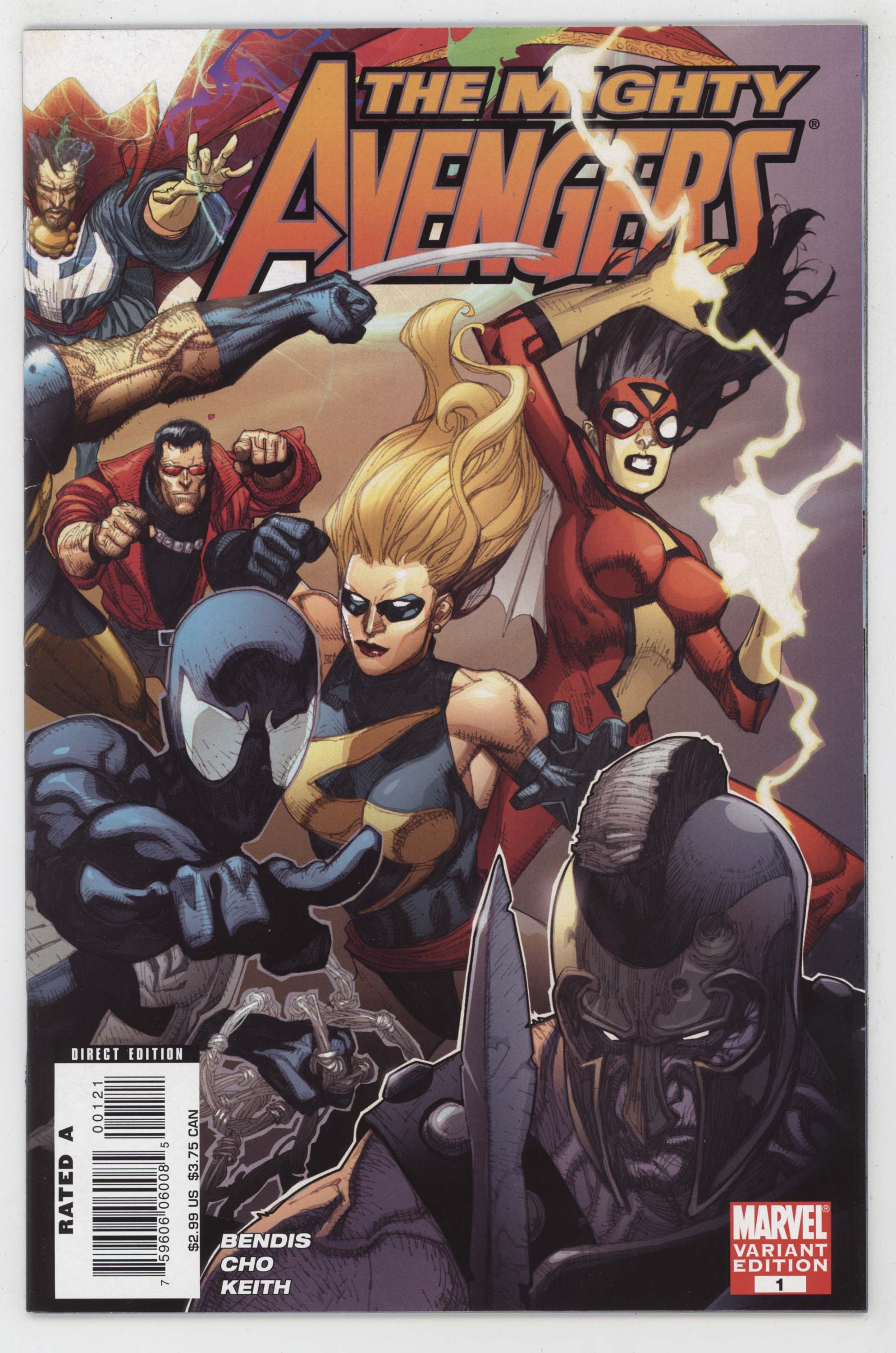 Mighty Avengers 1 B Marvel 2007 NM- 9.2 1:100 Leinil Yu Connecting Variant