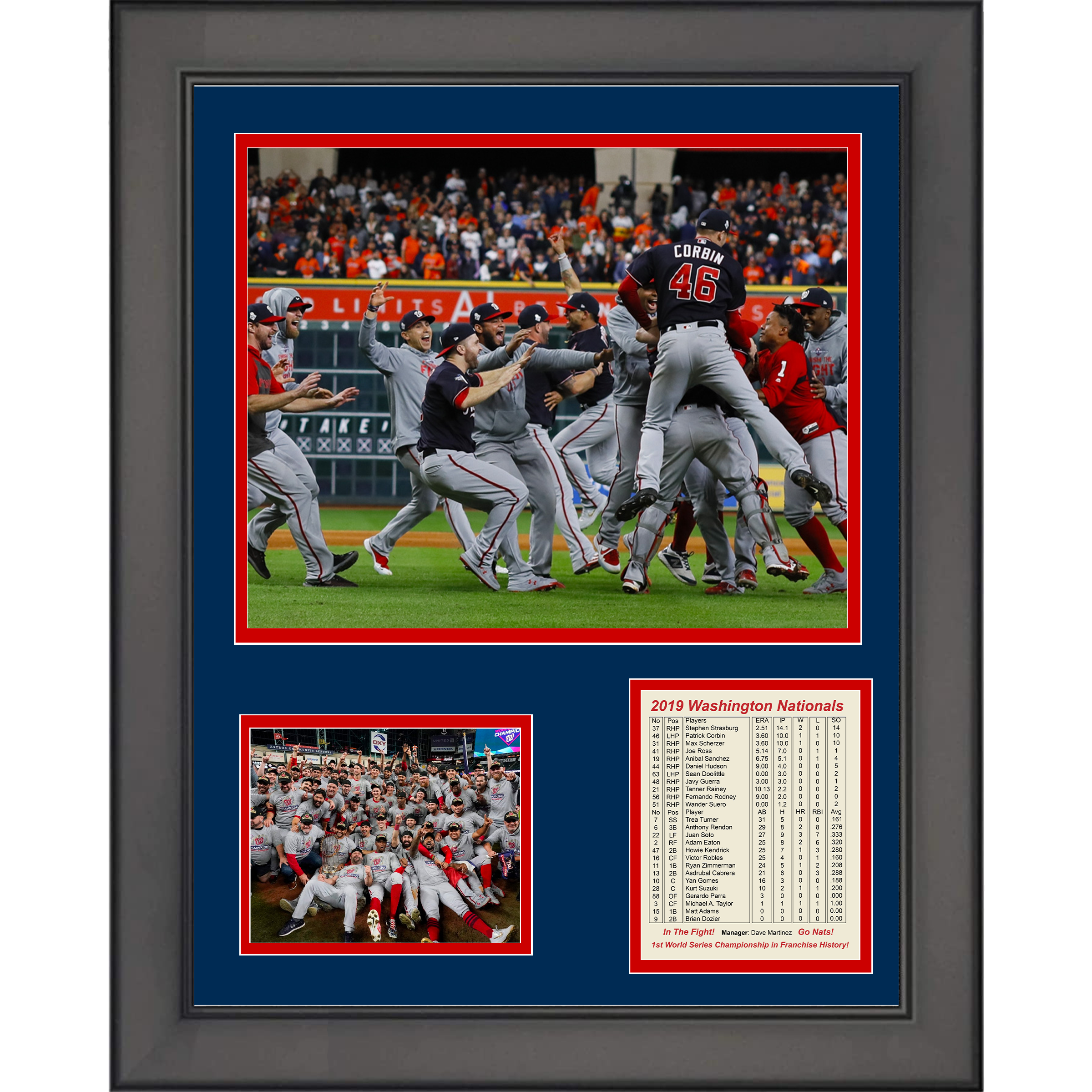 Framed Washington Nationals 2019 World Series Champions 11"x14" Baseball Three Photo Collage