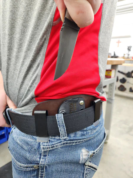 Everyday Carry Inside Waistband Knife – Compact Rasp Steel Blade with Leather Sheath