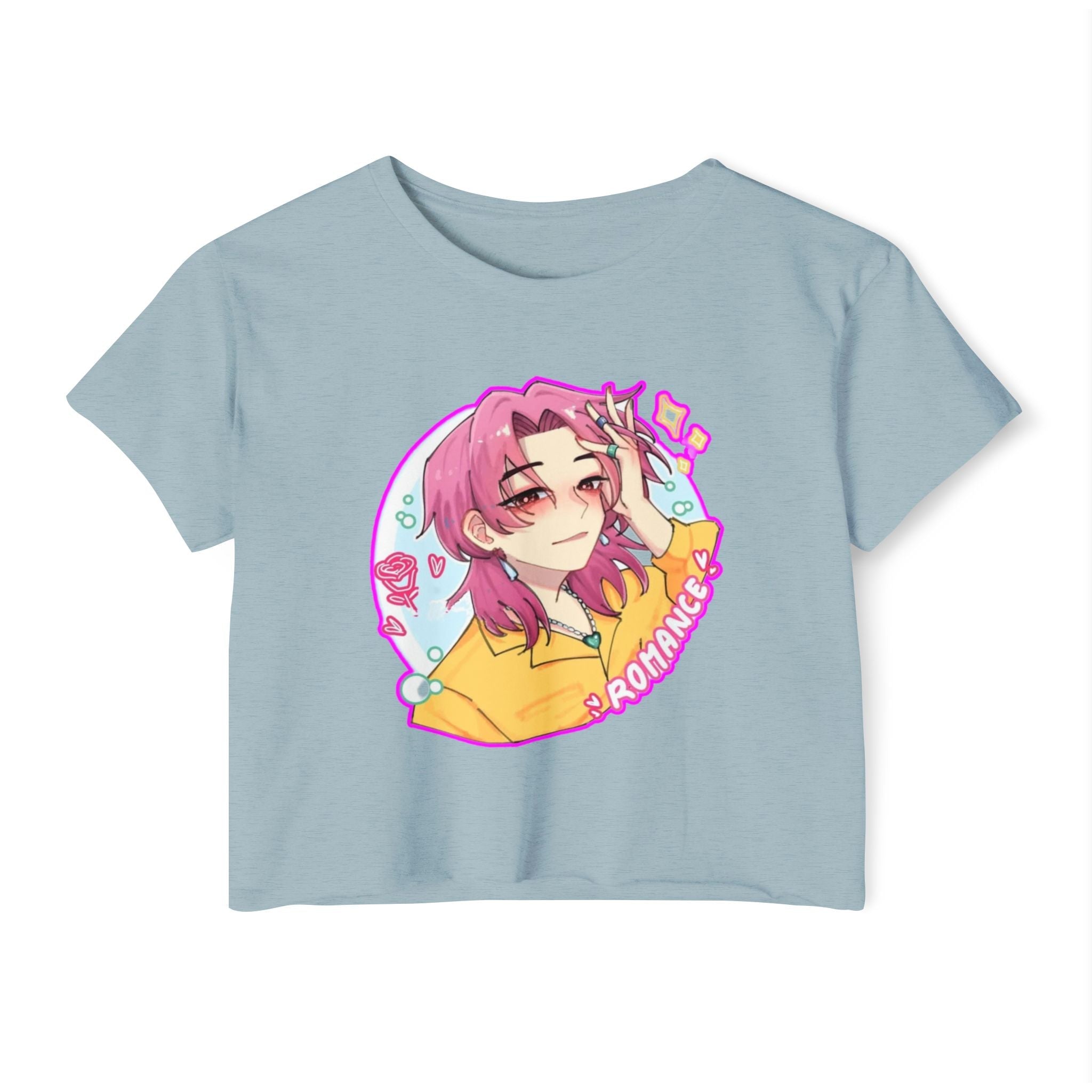 Romantic Vibes kpop boys 5Women's Festival Crop Top, Cute Summer Shirt, Everyday Wear, Music Fest Outfit, Unique Gift Idea