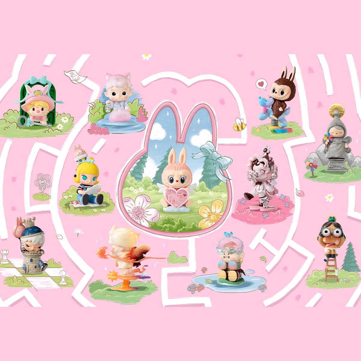 その他 popmart labubu mokoko IN STOCK] POPMART Labubu Finding MOKOKO Series Figures