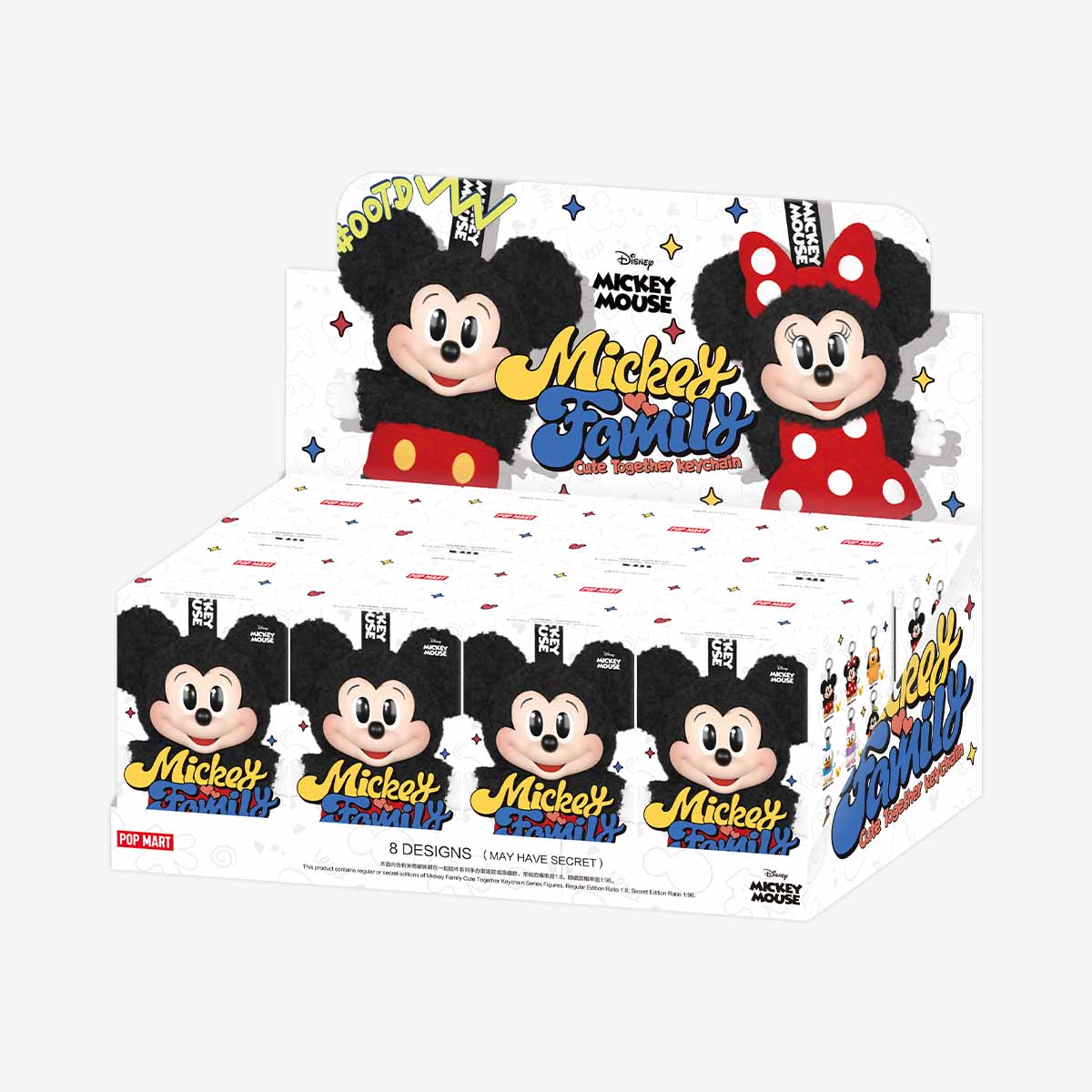 IN STOCK] POPMART Mickey Family Cute Together Keychain Series Figures
