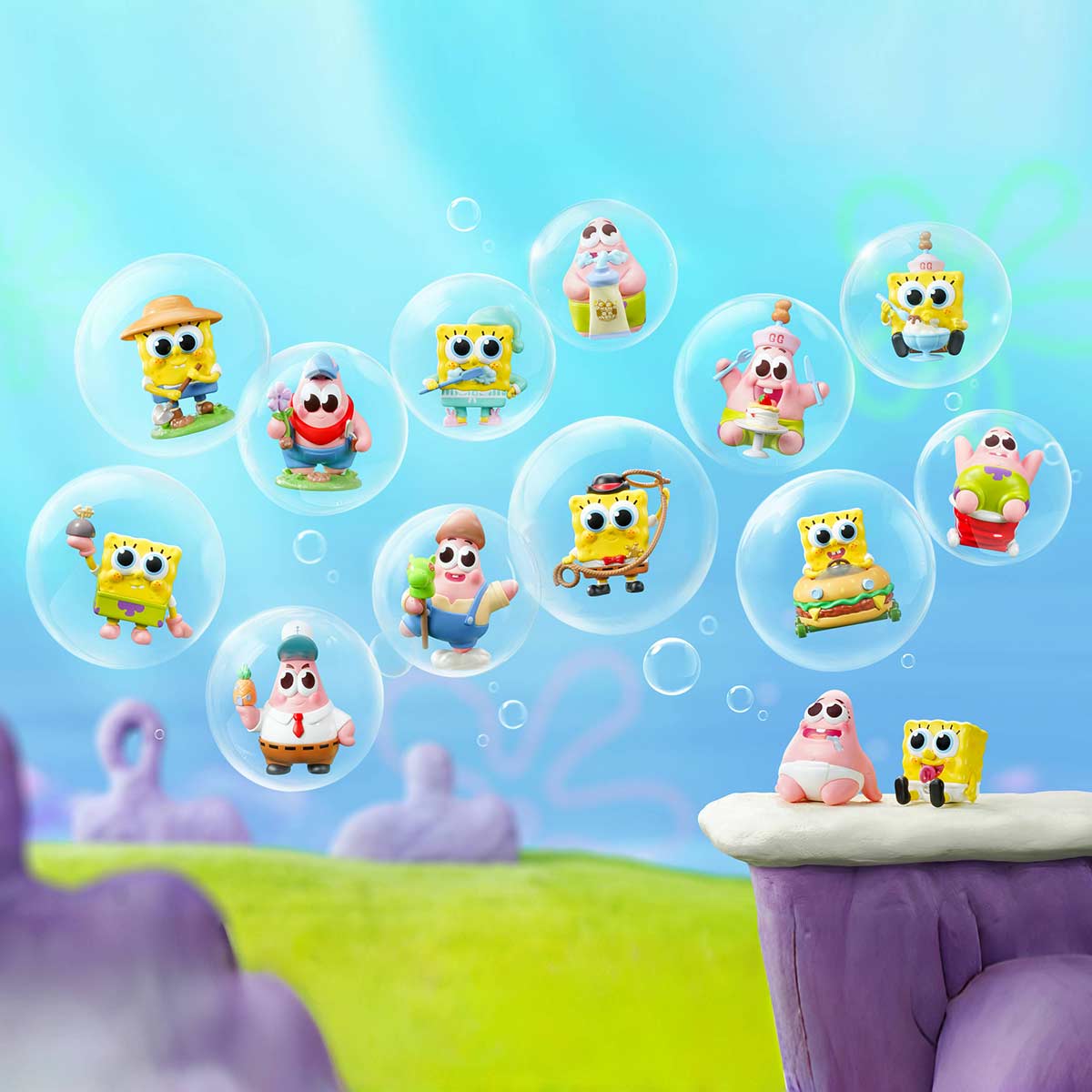 In Stock] POPMART SpongeBob Best Friends Series Figures Blind Box