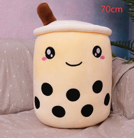 Plush Boba Tea Pillow – Soft Stuffed Bubble Tea Cup Cushion Gift