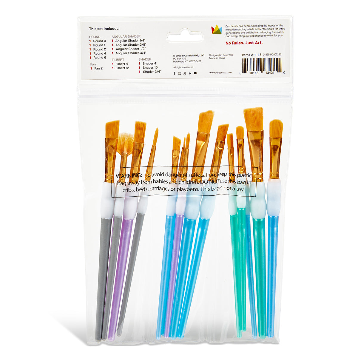 Studio Golden Nylon Brush Set - 15 Pieces