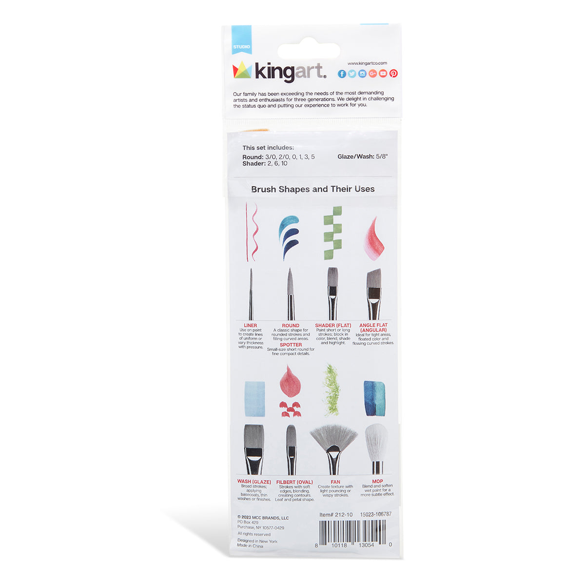 Studio Golden Nylon Brush Set – 10 Pieces