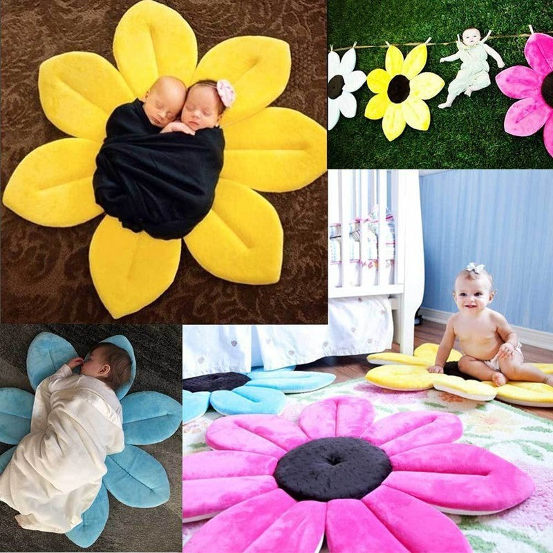Sunflower Baby Bath Mat – Soft and Cozy Infant Sink Cushion