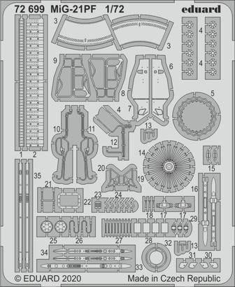 Eduard 72699 1/72 Aircraft- MiG21PF for EDU