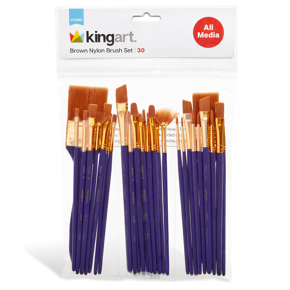 Studio Golden Nylon Brush Set - 30 Pieces