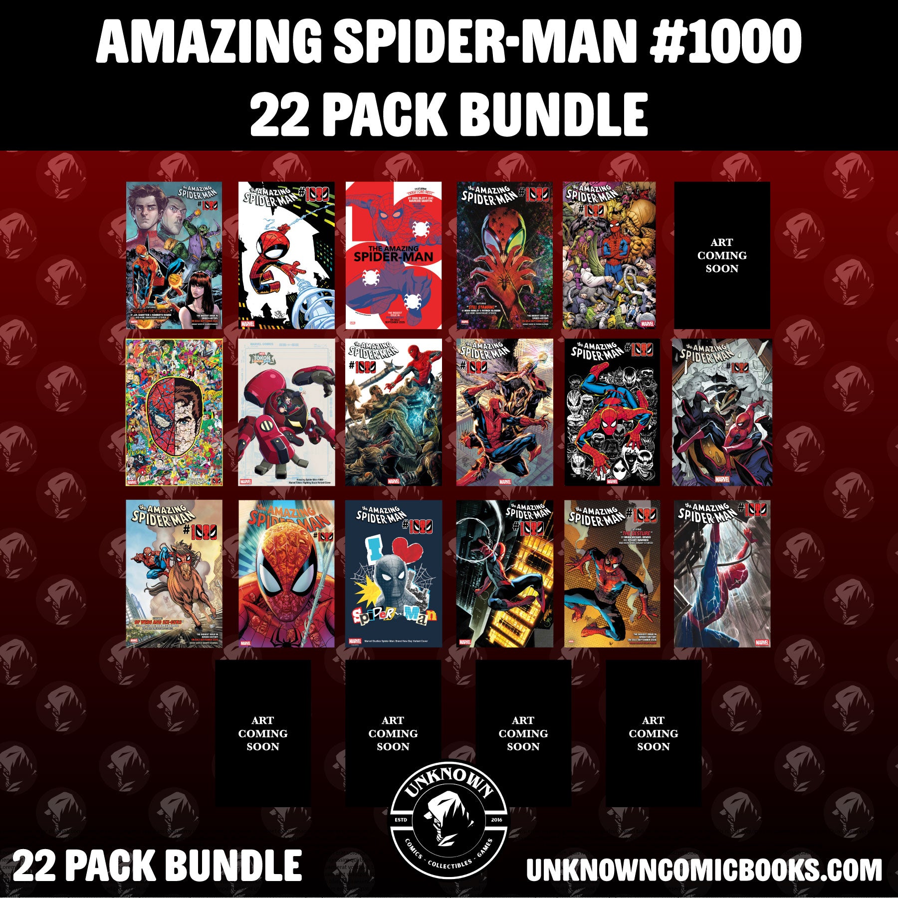 [22 PACK] AMAZING SPIDER-MAN #1000 22 PACK BUNDLE (09/16/2026)