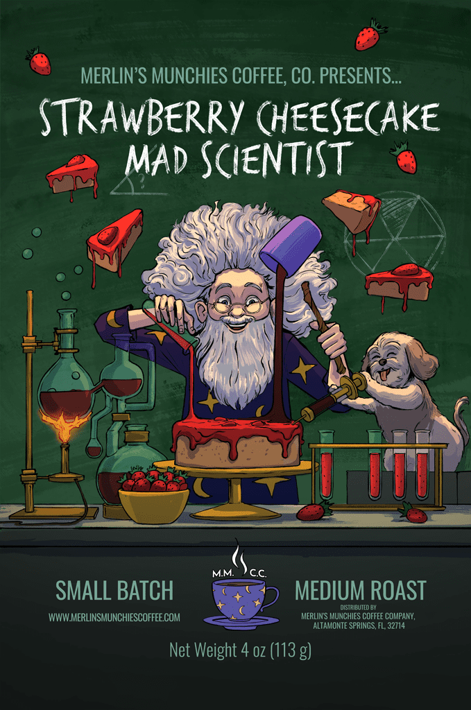 DECAF Strawberry Cheesecake Mad Scientist 12oz