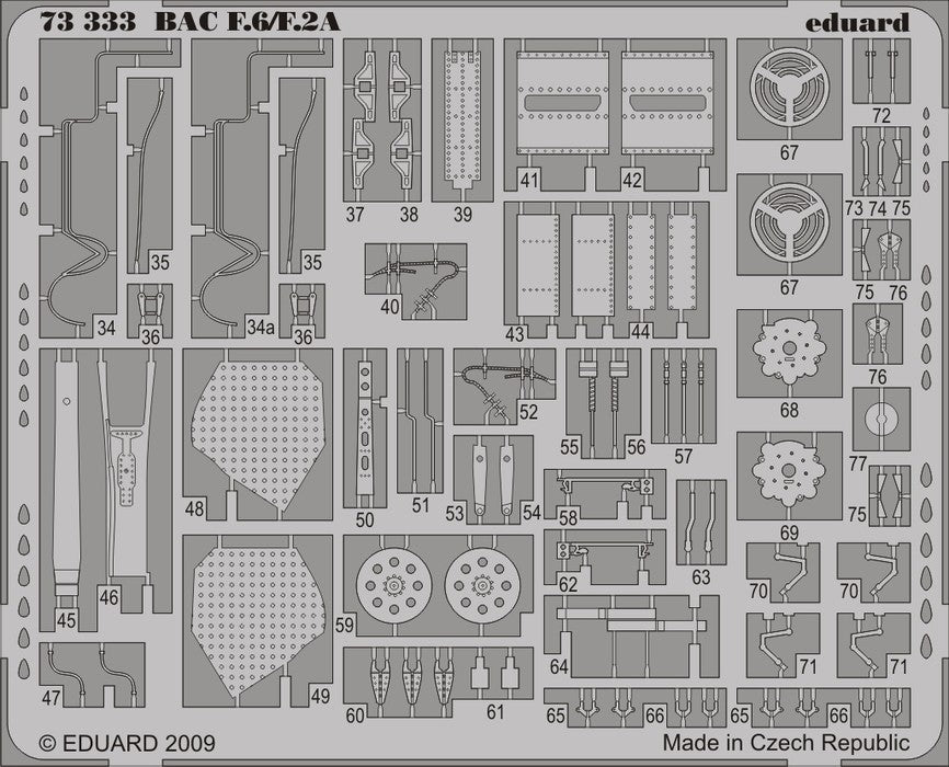 Eduard 73333 1/72 Aircraft- BAC Lightning F6/F2A for TSM (Painted Self Adhesive)