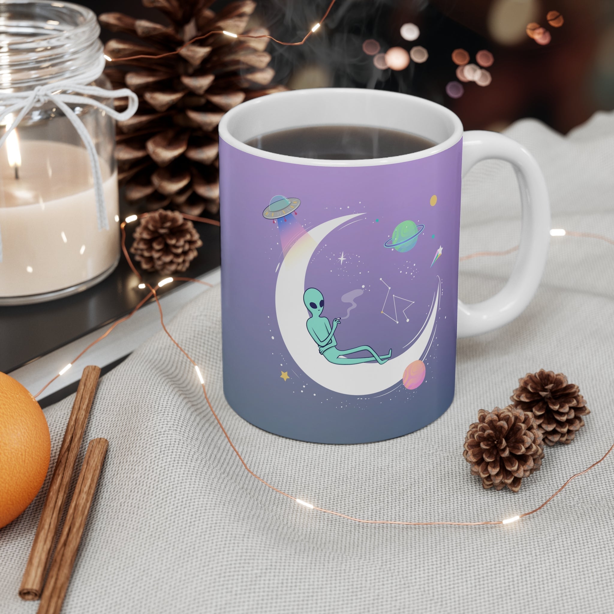 Chilling Alien Purple Mug 11oz
